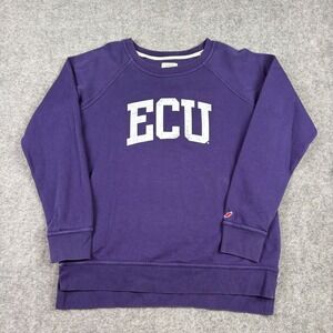 League ECU Sweatshirt Womens Small Purple East Carolina University Crewneck
